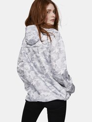Sloane Print - White Camo Full Zip Packable Rain Jacket