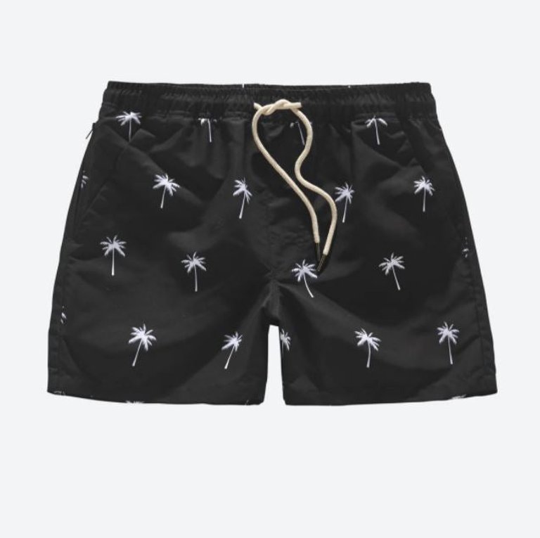 Black Palm Swim Trunk - Black