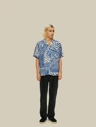 Eldovado Viscose Shirt - Blue-White