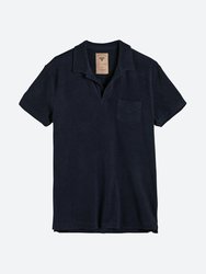 Solid Terry Polo  - Navy