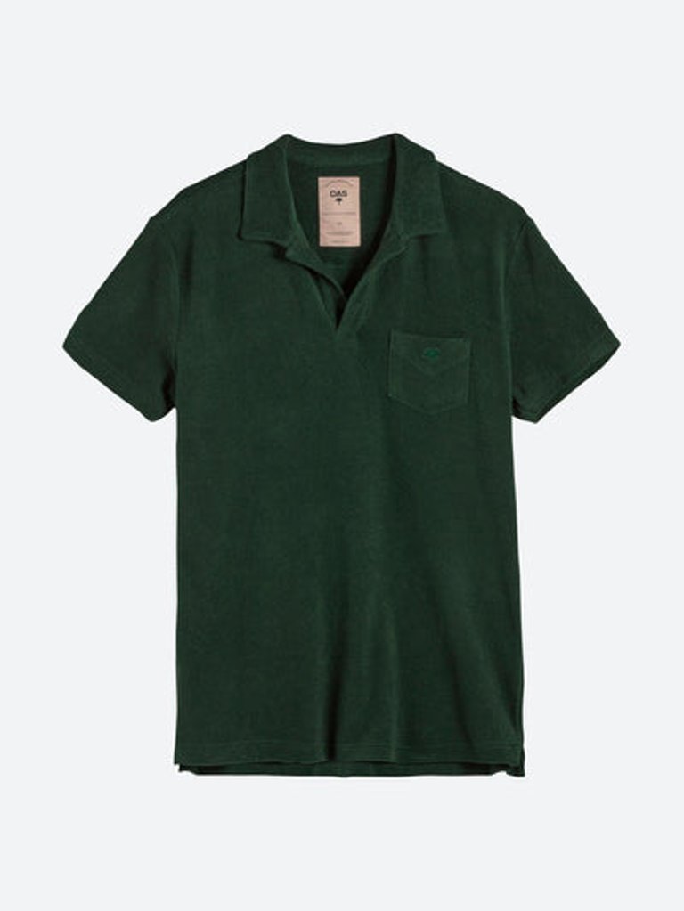 Solid Terry Polo  - Green