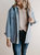 Faux Suede Jacket In Dusty Blue - Dusty Blue