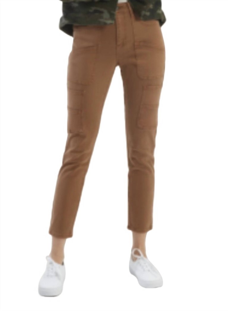 Mid-Rise Carpenter Skinny Ankle Pant In Toffee - Toffee