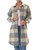 Side Slit Shacket In Sterling Plaid - Sterling Plaid