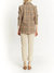 Slim Boyfriend Blazer In Brown/Beige Multi