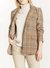 Slim Boyfriend Blazer In Brown/Beige Multi - Brown/Beige Multi