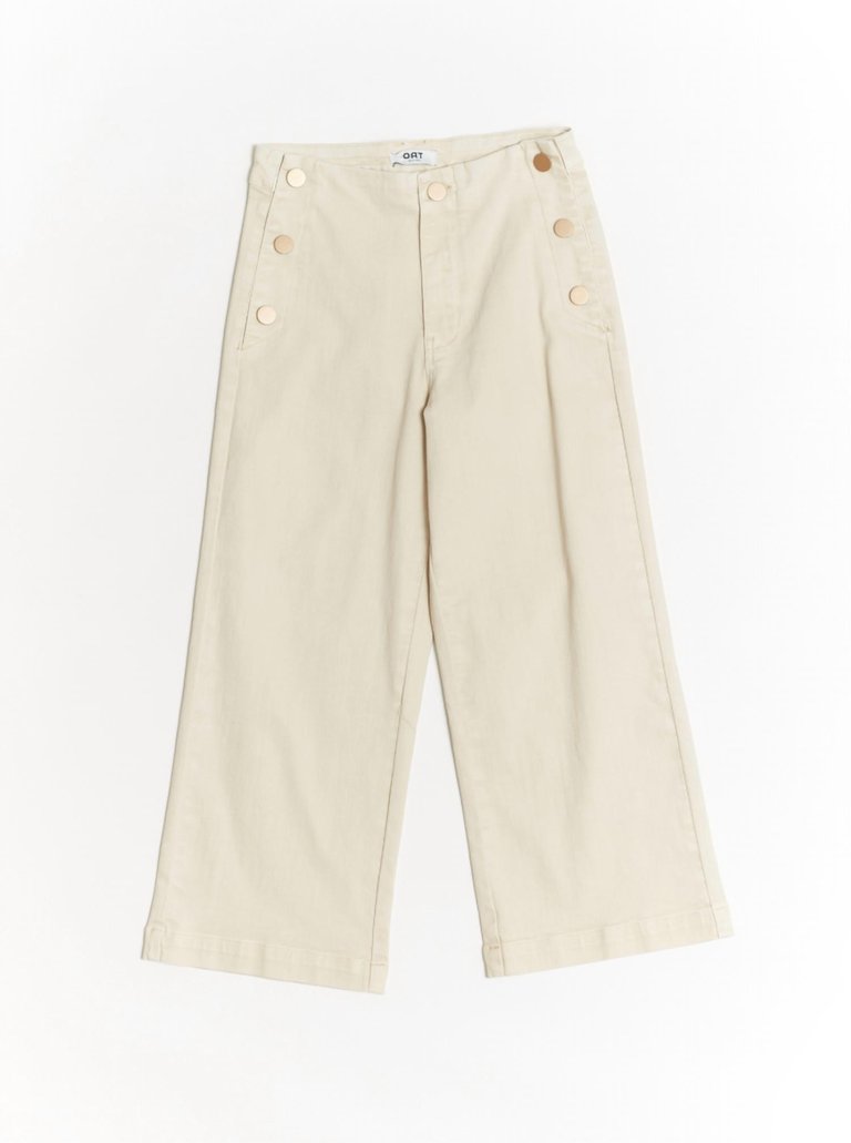 Women's Sailor Wide Leg Jeans In French Butter - French Butter