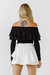 Lace Ruffle Off-The-Shoulder Top