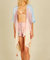 Daybreak Stripe Tie Dye Kimono With Tassels In Tie-Dye Print - Tie-Dye Print