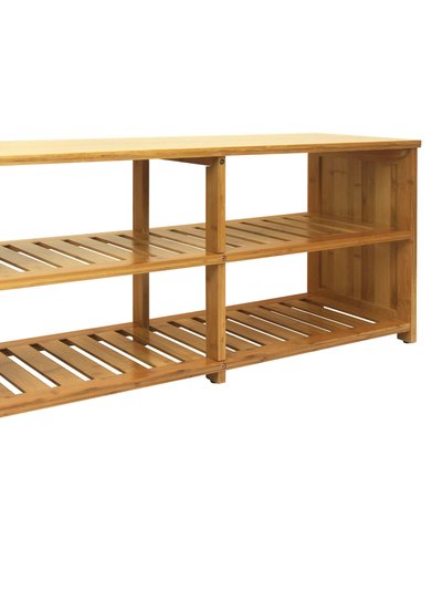 Oceanstar Oceanstar 10-Pair Bamboo Entryway Storage Bench product