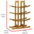 Oceanstar 12-Bottle Natural Bamboo Wine Rack WR1149