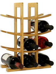 Oceanstar 12-Bottle Natural Bamboo Wine Rack WR1149