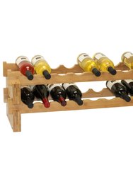 Oceanstar 18-Bottle Stackable Bamboo Wine Rack WR1361