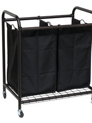 Oceanstar 2-Bag Rolling Laundry Sorter, Bronze DLS1392