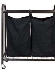 Oceanstar 2-Bag Rolling Laundry Sorter, Bronze DLS1392