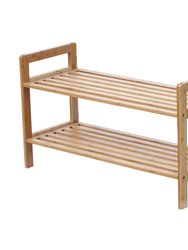 Oceanstar 2-Tier HPL Bamboo Shoe Rack