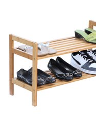 Oceanstar 2-Tier HPL Bamboo Shoe Rack