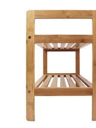 Oceanstar 2-Tier HPL Bamboo Shoe Rack