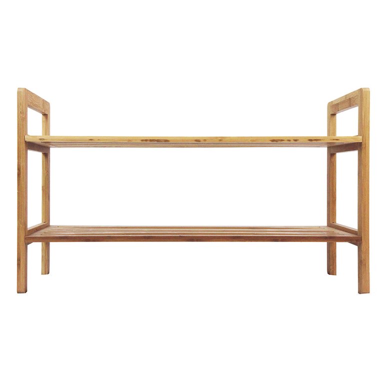 Oceanstar 2-Tier HPL Bamboo Shoe Rack