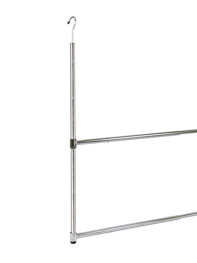 Oceanstar Oceanstar 2-Tier Portable Adjustable Closet Hanger Rod, Chrome ACR1538C product