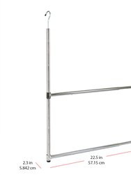 Oceanstar 2-Tier Portable Adjustable Closet Hanger Rod, Chrome ACR1538C