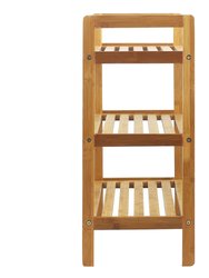 Oceanstar 3-Tier HPL Bamboo Shoe Rack, Natural