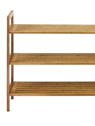 Oceanstar 3-Tier HPL Bamboo Shoe Rack, Natural