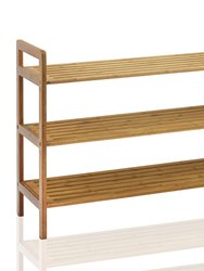 Oceanstar 3-Tier HPL Bamboo Shoe Rack, Natural