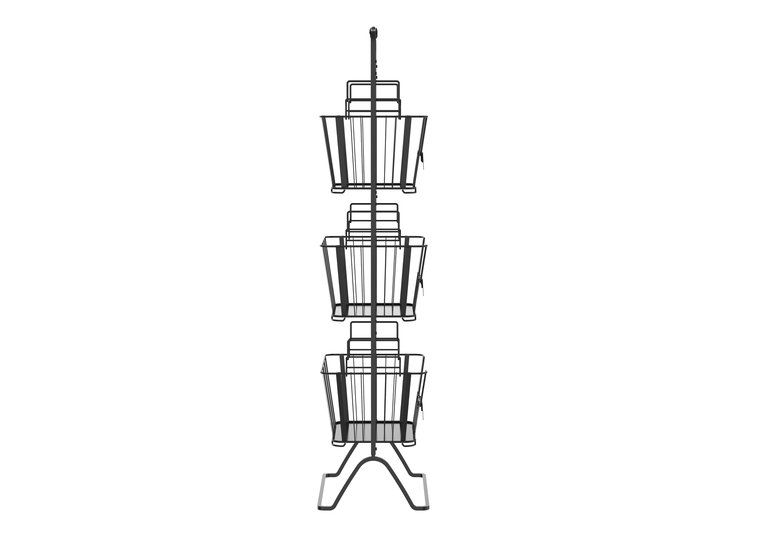 Oceanstar 3-Tier Metal Wire Storage Basket Stand with Removable Baskets