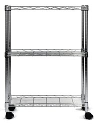 Oceanstar 3-Tier Shelving All-Purpose Utility Cart, Chrome AUS1477