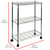 Oceanstar 3-Tier Shelving All-Purpose Utility Cart, Chrome AUS1477