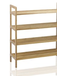 Oceanstar 4-Tier HPL Bamboo Shoe Rack, Natural