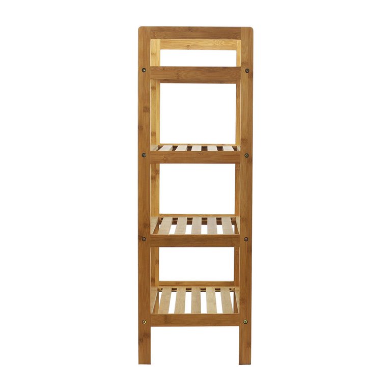 Oceanstar 4-Tier HPL Bamboo Shoe Rack, Natural