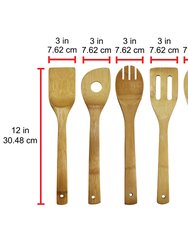 Oceanstar 6 Piece Bamboo Cooking Utensil Set KT1286