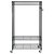 Oceanstar Adjustable Shelving Rack with Hooks, Black GRS1514