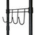 Oceanstar Adjustable Shelving Rack with Hooks, Black GRS1514