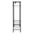 Oceanstar Adjustable Shelving Rack with Hooks, Black GRS1514