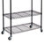 Oceanstar Adjustable Shelving Rack with Hooks, Black GRS1514