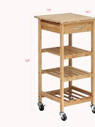 Oceanstar Bamboo Kitchen Trolley BKC1378