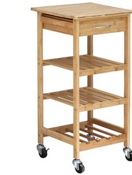 Oceanstar Bamboo Kitchen Trolley BKC1378 - Brown