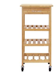 Oceanstar Bamboo Kitchen Trolley BKC1378