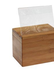 Oceanstar Bamboo Recipe Box with Divider RB1408