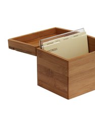 Oceanstar Bamboo Recipe Box with Divider RB1408