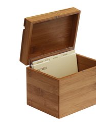 Oceanstar Bamboo Recipe Box with Divider RB1408