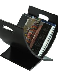 Oceanstar Contemporary Espresso Finish Wooden Magazine Rack M1170