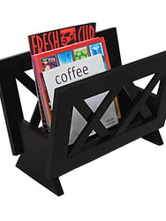 Oceanstar Contemporary Mahogany Solid Wood Magazine Rack M1125