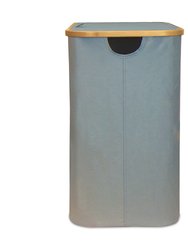 Oceanstar Double Soft Sided Laundry Hamper Sorter With Bamboo Rim Lid