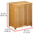 Oceanstar HPL Spa-Style Bamboo Laundry Hamper BRH1248