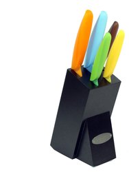 Oceanstar KS1217 6-Piece Non-Stick Coating knife set with Block, Elegant Black