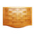 Oceanstar Natural Finished Bowed Front Veneer Laundry Wood Hamper with Interior Bag BHV0100N